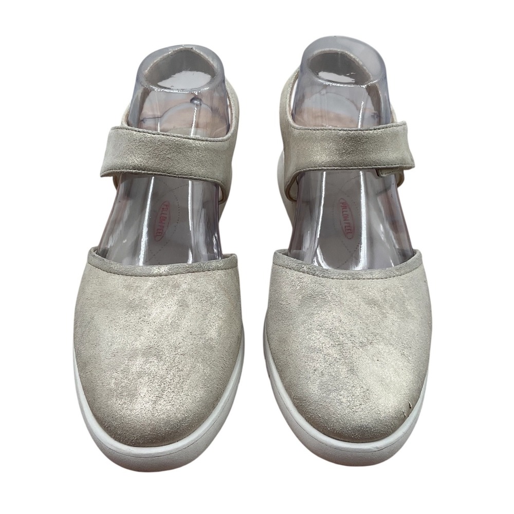 Rangoni‎ Amalfi Feel Womens 8.5 M Champagne Metallic Suede Closed Toe Sandalsni